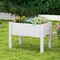 Costway Raised Garden Bed with Water Level Indicator Drainage Hole for Vegetables Outdoor Coffee/White